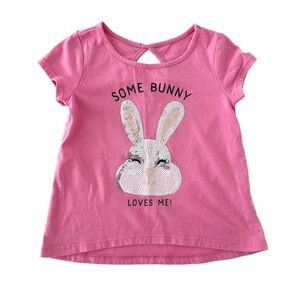⚡️5/$20⚡️ The Children's Place Pink “Some Bunny Loves Me” T-Shirt, Girls 2T